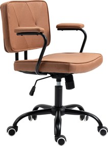 Vinsetto Iroda Szék Kerekekkel Forgatható Íróasztali Szék Magasság Állítható Hintafunkcióval 360-Fokos Forgás Állítható Hab Barna 61 x 58 x 82-91 cm |