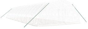 fehér acélvázas melegház 108 m² 18x6x2,85 m
