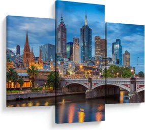 Melbourne város képe (90x60 cm)