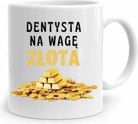 Ajándék Bögre Fogorvosnak Arany Mérleggel, fényképes nyomtatással