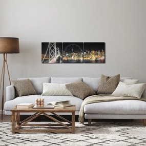 A Brooklyn-híd és a New York-i kép (órával) (90x30 cm)
