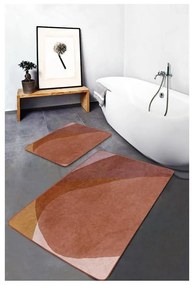 Barna bársony fürdőszobai kilépő szett 2 db-os 60x100 cm – Mila Home