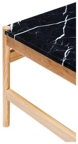 Fekete-natúr színű márvány dohányzóasztal 80x80 cm Raw – Hübsch
