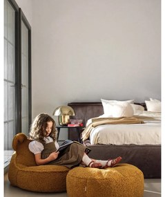 Barna buklé gyerek babzsákfotel Round – Wigiwama