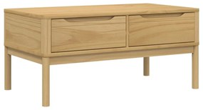 FLORO viaszbarna tömör fenyőfa dohányzóasztal 99 x 55,5 x 45 cm
