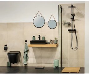 WENKO 24424100 - BORRONE tükör 40x40 cm fekete/ezüst