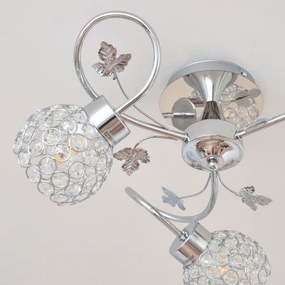 Felületre szerelhető csillár SOPHIA 3xE27/15W/230V fényezett króm/átlátszó