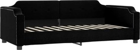 vidaXL fekete szövet kanapéágy 100 x 200 cm