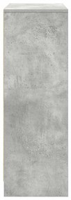 betonszürke komód fiókokkal és ajtókkal 73x31x90 cm