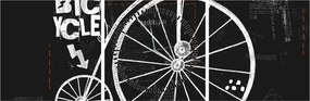 Kép - Velocipede (órával) (90x30 cm)