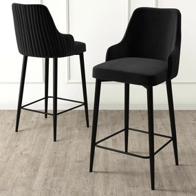 Enox Black bárszék szett, 2 db