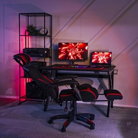 Irodai Forgószék Fekete/Piros Színben. MAXIMO