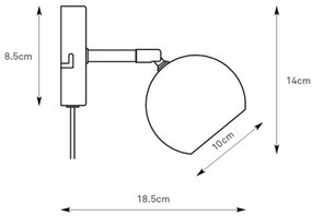 Markslöjd 108984 - POP fali spotlámpa 1xGU10/7W/230V barna