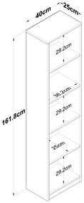Regál Tedene 3 (antracit) . 1092859