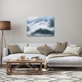 Kép - Fák a ködben (üvegen) (70x50 cm)