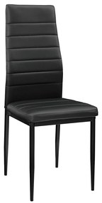 Maasix WGBS Magasfényű Fehér-Fekete 8 személyes étkezőszett Fekete Coleta székekkel N