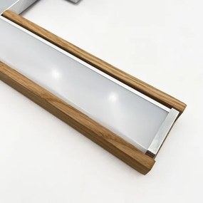 Brilagi-LED Fürdőszobai tükörvilágítás 3 az 1-ben WOODY MIRROR LED/8W/230V 40 cm IP44 króm/tölgy