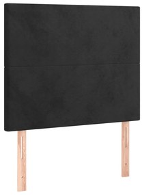 fekete bársony LED-es fejtámla 90x5x118/128 cm