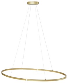 Design függőlámpa sárgaréz 120cm LED-del, 3 lépésben dimmelhető - Ovallo