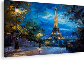 Kép - Olajfestmény az Eiffel-toronyról (90x60 cm)