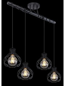 Globo 15388-4D - Csillár zsinóron CLASTRA 4xE27/60W/230V