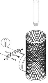 Eglo 43538 - Fali lámpa REDCLIFFE 1xE27/40W/230V