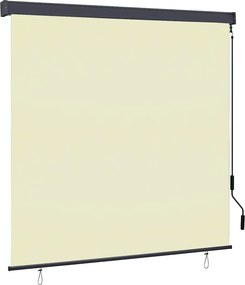 vidaXL Roletta függönyökkel Krém 180 x 250 cm Szövet és Alumínium