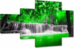 Vászonkép 130x80 Zöld vízesés Kaszkád