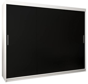 Ruhásszekrény 250 cm Toki (matt fekete + matt fekete). 1064860