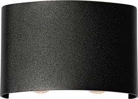 Kültéri fali lámpa fekete LED-del 4-lámpás IP54 - Silly