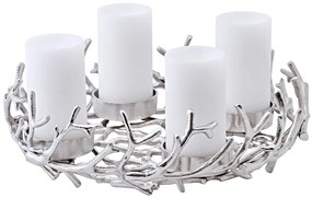 Adventi koszorú Porus Ø 42 cm, ezüst - EDZARD