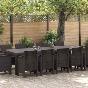 Kert étkező szett 13 pcs Barna Poli rattan