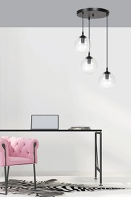 Emibig modern függeszték cosmo fekete átlátszó emi711/3prem