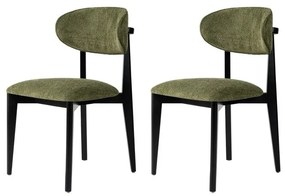 Lionte Green and Dark Oak étkezőszék szett, 2 db