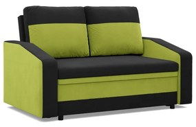 Hewlet kanapé, szövet anyag, fekete - zöld