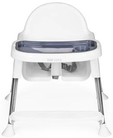 Etetőszék 2 az 1-ben tálcával övekkel fehér