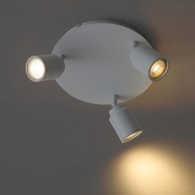 Modern fürdőszobai spotlámpa fehér 3-lámpás IP44 - Ducha