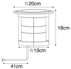 6 db-os talajszpot készlet acél AR111 állítható IP65 - Delux Honey