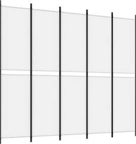 vidaXL fehér 5 paneles paraván 250x220 cm szövet