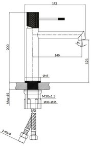 Cersanit S951-591 - Mosdócsap ZEN 20 cm fényezett króm
