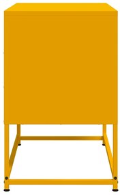 mustársárga acél TV-szekrény 68,5x39x60,5 cm