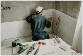 Poszterek 120x80 Nagyméretű csempék lerakása