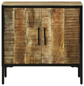 Oldalbord 70x35x70 cm Tömör Érdes Fa Mangó