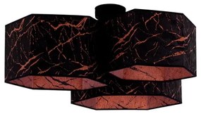 Duolla - Felületre szerelhető csillár ROLLER TRIO HEX 3xE27/15W/230V fekete/réz