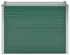 Zöld horganyzott acél kerti magaságyás 100 x 40 x 77 cm