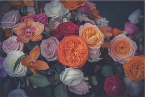 Fotótapéta Flizelin Dekoratív az irodába Színes csokor 104x70 Ragasztó