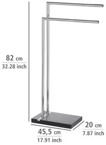 WENKO 20461100 - NOBLE törölközőtartó 45,5x82 cm króm/fekete