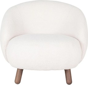 Krémszínű fotel lábtartóval Savona – House Nordic