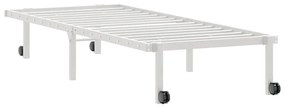 fehér acél ágykeret matrac nélkül összecsukható 80x200 cm
