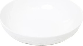 Sylia mély fehér tányér díszekkel 20 cm Homla